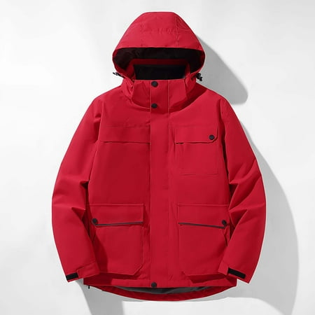 Men s Detachable WoMen'sCoat Cap And WoMen'sWinter Coat Windproof Mens Heavy Winter Coat Thick Three-in-one Jacket Outdoor Men s Ski Jacket Sports Men'sJackets Warm Hiking Clothes For Women Jacket