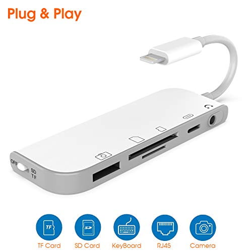 Sd Card Reader 5 In 1 Lightning To Usb Camera Connection Kit Sd Tf Card Reader Trail Game Sd Card Reader Audio Adapter Female Otg Adapter Cable For Iphone Ipad White Walmart Com Walmart Com