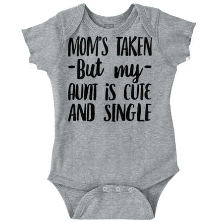 

Funny Single Aunts Cute Niece Nephew Newborn Baby Boy Girl Romper Brisco Brands