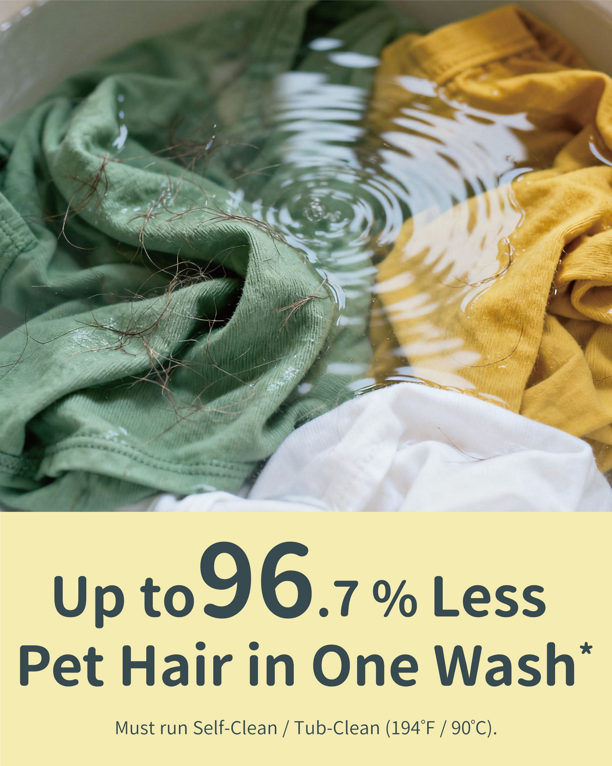 FurGone Pet Hair Odor & Stain Remover for Laundry, 96.7% Hair Dissolution, Based Powder Detergent for Clothes, Bedding, Effective Dog & Cat Hair Remover, 6-Month Supply, HE/Top/Front-Load Compatible