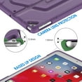 thumbnail image 5 of JETech Case for iPad 9.7-inch (2018/2017 Model, 6th/5th Generation), Double-fold Stand with Shockproof TPU Back Cover, Auto Wake/Sleep (Purple), 5 of 7