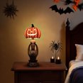 thumbnail image 5 of Daiosportswear Halloween Horror Pumpkin Lights,3.1x6.3in Resin Carved Lamps,Skeleton/Witch Designs,USB Powered,Warm LED Bulb,Replaceable Light,Party/Gothic Decor,Halloween Essential, Festive Lighting, 5 of 5