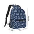 thumbnail image 2 of Goofa Navy Nautical Pattern Comfortable Student Backpack - Ergonomic Design, Durable, Water-Resistant, Multi-Compartment,Travel, and Outdoor Activities, 2 of 5