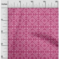 thumbnail image 2 of oneOone Cotton Jersey Fuschia Pink Fabric Asian Floral Block Dress Material Fabric Print Fabric By The Yard 58 Inch Wide, 2 of 4