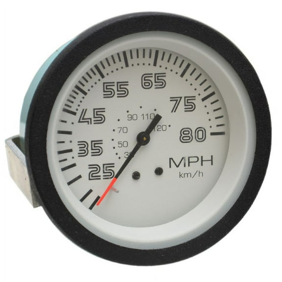 Teleflex Boat Speedometer 58142 | Sportsman 80 MPH 3 1/4 Inch Black