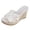 White, variant on Summer Wedge Platform Sandals for Women Lace Mesh Peep Toe Slip on Slides Non Slip Backless High Heels Pink Size 6.5