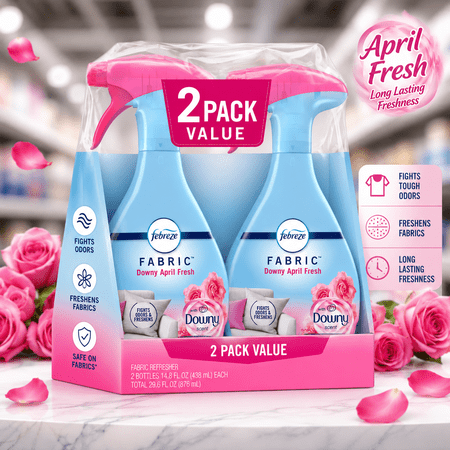 Febreze Fabric Refresher, Downy April Fresh Odor Eliminator, 14.8 fl oz, 2 Pack