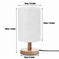 thumbnail image 6 of Night Light Stitch Table Lamp Wood Base Room Decoration or Great Gift Ideas, 6 of 6