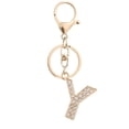 thumbnail image 1 of asddcavvf Creative 26 English Letter Keychain Foreign Trade Hot Alloy Inlaid with Diamonds Gold Lett, 1 of 6