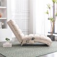 thumbnail image 2 of Linen Electric Massage Chaise Lounge, with Remote Control, Ergonomic Design, 5 Massage Modes, Relieves Shoulder, Back, Hip and Leg Fatigue, for Office, Living Room, Bedroom, Beige, 2 of 7
