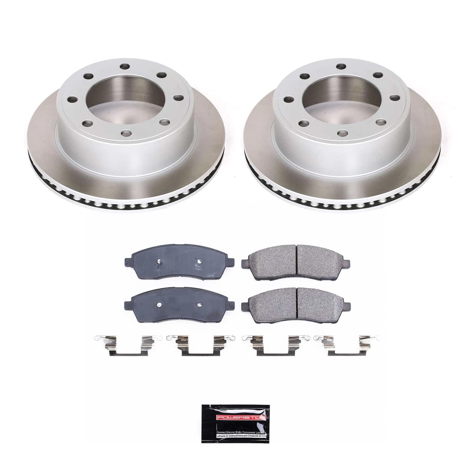 PowerStop Rear Semi-Coated Rotor and Low-Dust Ceramic Brake Pad Kit SC1890