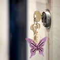 thumbnail image 3 of Llaveros de mariposa Colgantes de llavero de mariposa Colgante de llavero de aleación Regalos para mujeres Púrpura como teléfono móvil, colgante de bolso, 3 of 5
