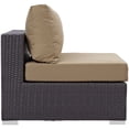 thumbnail image 2 of Modway Convene Aluminum and Rattan Patio Armless Chair in Espresso/Mocha, 2 of 3