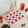 thumbnail image 2 of CozoCube Christmas - Alfombrilla de baño a cuadros (91 x 61 cm), color rojo, 2 of 6