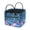 Blue Butterfly Print, variant on Garronmavis Aztec Horse Print Quilted Laundry Hamper, Foldable Fabric Storage Basket with Handles, Large Capacity Decorative Organizer for Bedroom, Nursery, Bathroom, Dorm