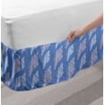 thumbnail image 2 of Zentangle Bed Skirt, Rhythmic Intricate Sketch Motifs in Pastel Tones Illustration Pattern, Elastic Bedskirt Dust Ruffle Wrap Around for Bedding Decor, 4 Sizes, Ceil Blue Blush White, by Ambesonne, 2 of 2