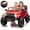 Red, variant on 12V Battery Kids Ride On Truck Jeep Car 3 Speeds w/Music,Lights,Cover,Remote Control(Pink)