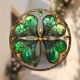 thumbnail image 6 of 2D Flat Acrylic Four Leaf Clover Sun Catcher Disc, St. Patrick's Day Window Pendant, Holiday Hanging Ornament, Green Acrylic for Door and Porch Decoration, Homeowners and Gift Givers, 6 of 6