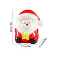 thumbnail image 3 of Mini Christmas Resin Figurines - Styles Include Santa Claus, Snowman, Elks, Perfect Decor for Christmas Trees, Gardens, Snowballs & Parties, Small Cute Holiday Accents, A, 1*0.8*1.12in, 3 of 6