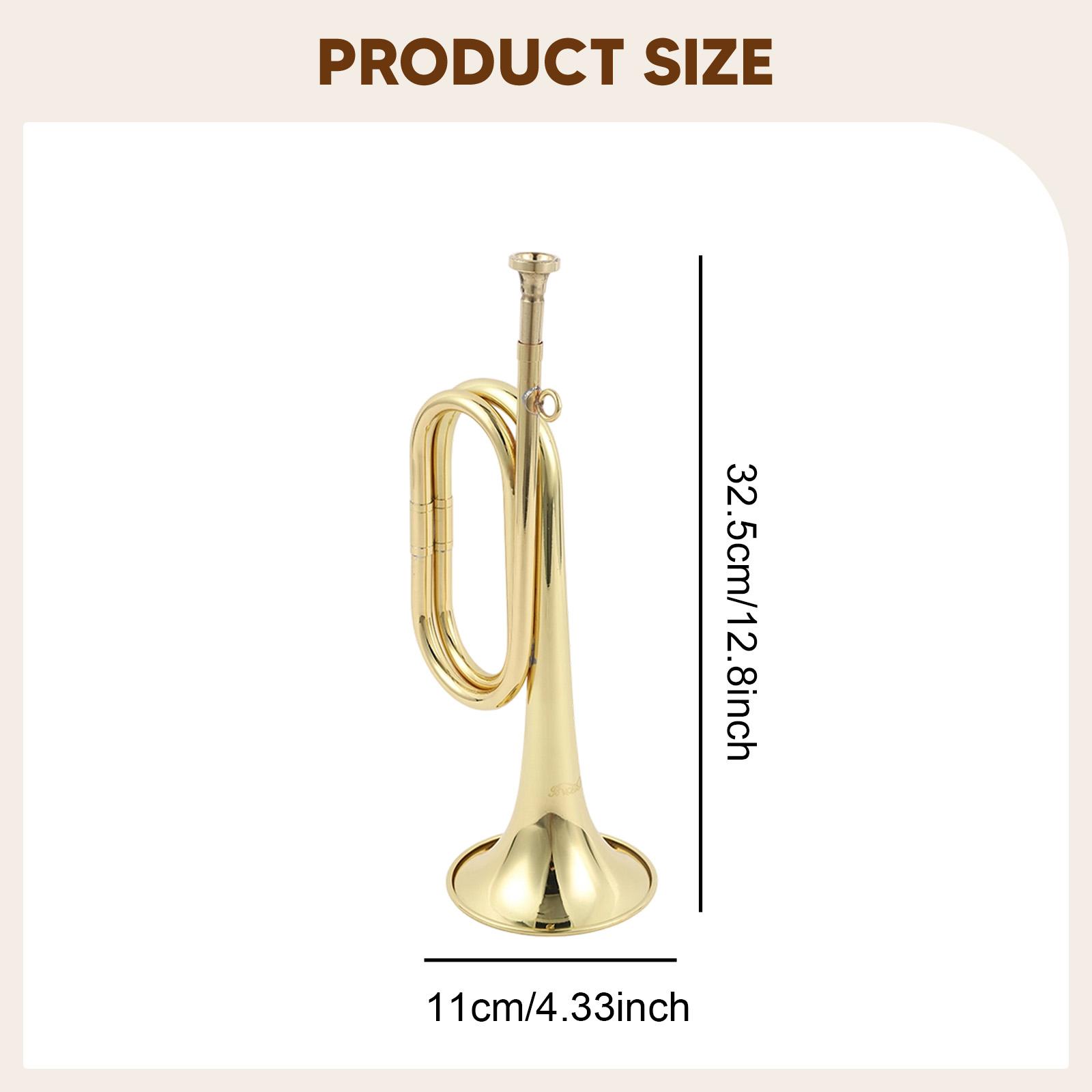 Cavalry Trumpet Copper Bugle Horn Brass Construction Great Sound for Orchestra Festival Beginner Children
