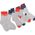thumbnail image 2 of Eco Friendly Heavy Weight Recycled Cotton Thermals Boot Socks 4 Pairs (10-13, Solid-Red/Blue), 2 of 7