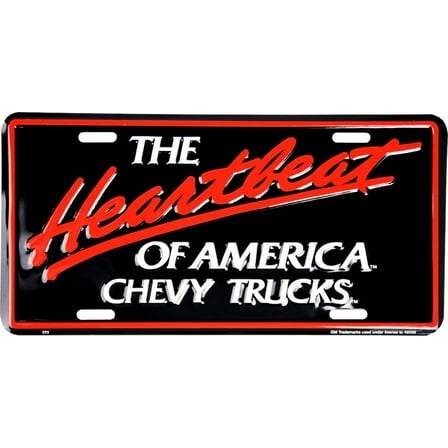 Hangtime Heartbeat of America - Chevy Trucks 6x12 License Plate