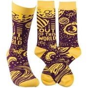 Novelty Funky Womens Crew Socks Primitives by Kathy - Out Of This World