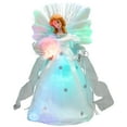 thumbnail image 2 of Northlight Color-changing Fiber Optic Angel with Rose Christmas Tree Topper - 12" - White, 2 of 6