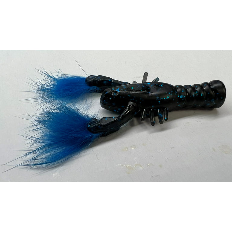 Rabid Baits Rabid Craw Plastic Crawfish Black and Blue 3in 4pk