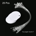 thumbnail image 3 of Uxcell 1.17 inch Round Plastic Tags Tear Proof Waterproof Price Tags with Tie 25 Pcs White, 3 of 5