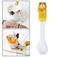 thumbnail image 3 of Cuchara de cerámica con forma de gato, minicucharas de café, cucharillas para postres, pasteles, helados, capuchinos, cocinas y restaurantes. Gato naranja, 3 of 7