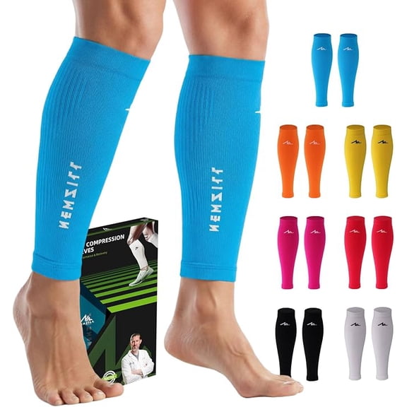 Newzill Graduated Compression Calf Sleeves, 20-30mmHg, for Men and Women, Alternative to Compression Socks