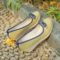 thumbnail image 4 of AUDeals Women Casual Slip On Wedge Shoes, Closed Toe Low Heel Pumps, Non Slip Platform Shoes for Dress Wear (Green, 8.5), 4 of 5