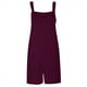 thumbnail image 3 of Gibobby pantalones holgados de oficina Monos cortos de verano para mujer, monos informales holgados sin mangas con tirantes y , monos con bolsillos(Vino， S), 3 of 5