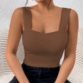 thumbnail image 2 of Essentials Womens Camisole Tank Tops Strapless Vest With Wide Shoulder Straps Body Hugging Hot Girl Vest. Workout Cami Top, 2 of 4