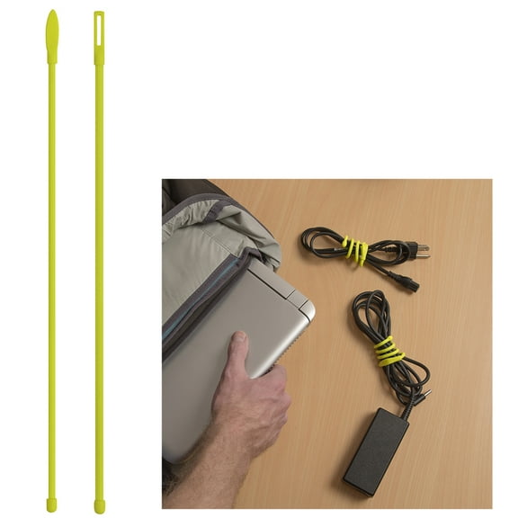 Nite Ize Gear Tie Cordable Twist Tie - 18" - Neon Yellow - 2-Pack [GTK18-33-2R6]