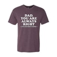 thumbnail image 2 of Wild Bobby,Dad You Are Always Right Unless Mom's Home, Funny Father's Day Father's Day Men Premium Tri Blend Tee, Vintage Purple, Small, 2 of 3