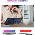 thumbnail image 4 of Compatible with iPhone 13 Case Built-in 360 Ring Holder Kickstand, Extreme Protection Military Armor Magnetic Car Dual Layer Protective Heavy Duty Phone Cover For iPhone 13,Blue, 4 of 8