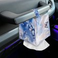 thumbnail image 7 of POLERO Tissue Box Cover Waterproof, Square Leather Tissue Box Holder with Blue Marble Butterfly, Modern Facial Paper Organizer Dispenser for Bathroom, Car, 5.1''X5.1''X5.5'', 7 of 7