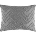 thumbnail image 6 of Lanco Chevron Shabby Chic 7 Piece Comforter Set Grey, Bed Size Queen, 100% Polyester Fill, 6 of 6