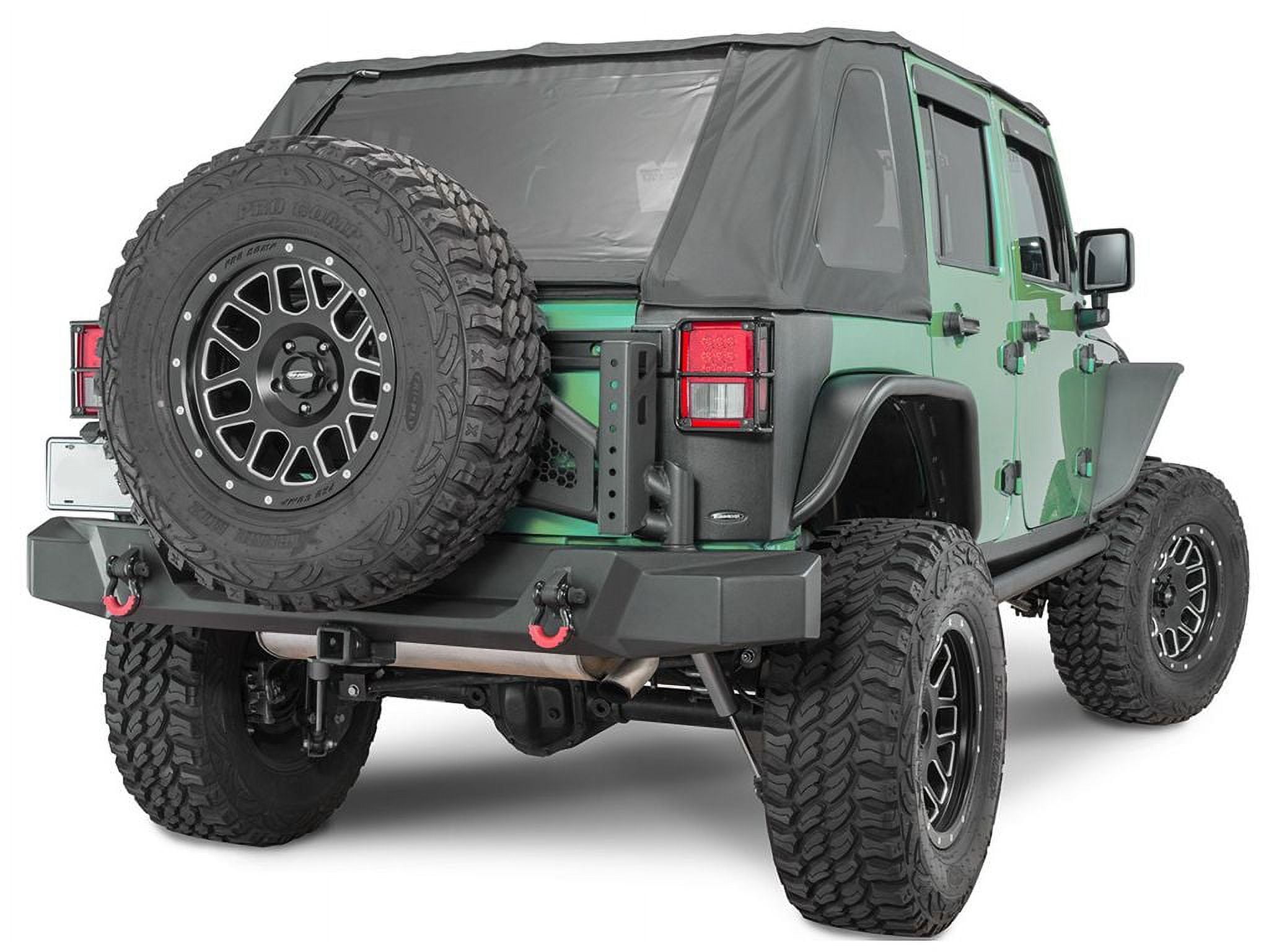Rampage by RealTruck Hi-Lift Jack Mount | Black | 86612 | Compatible with 2007 - 2018 Jeep Wrangler JK