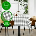 thumbnail image 3 of Sorfey Checkered Square Dining Table Cover Vinyl Table Cloth with Flannel, Gray 52" x 52", 3 of 6