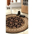 thumbnail image 3 of Well Woven 549334R Sarouk Traditional Round Rug, Black - 3 ft. 11 in., 3 of 3