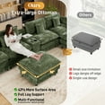 thumbnail image 5 of Wiilayok U Shaped Sectional Sofa,151" Oversized Modular Cloud Couch Sofa with 2 Ottoman and Extra Deep Seat for Living Room，4 Seater Modern Chenille with Central Console USB Port,Olive Green, 5 of 9