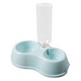 thumbnail image 1 of Pet doble tazón de plástico redondo automático de almacenamiento de agua para perros con botella de bebida, 1 of 5
