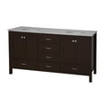 thumbnail image 2 of Horizon 72" Double Bathroom Vanity with Chocolate Cabinet and Engineered Carrara Top, 2 of 5