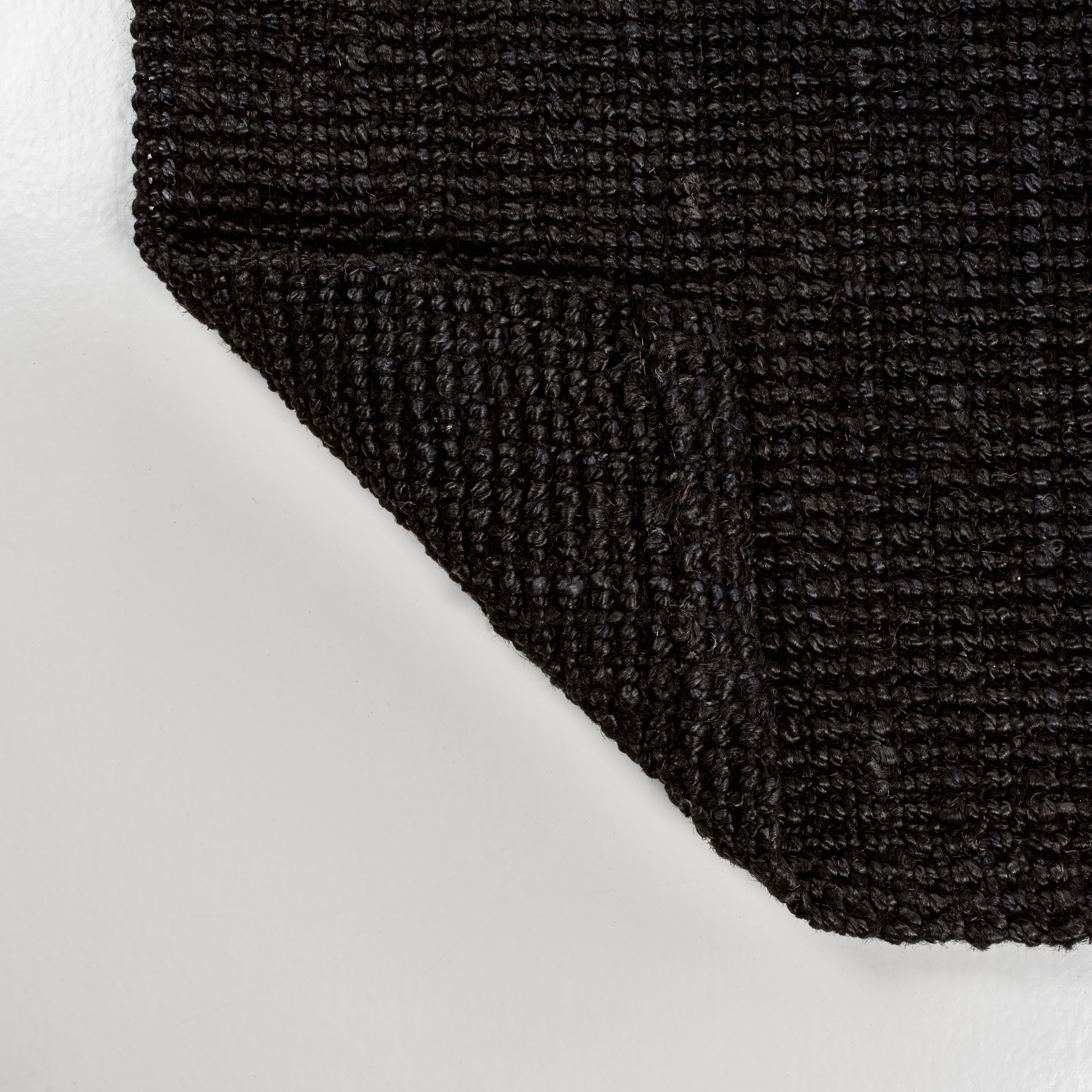 JONATHAN Y NATURAL FIBER 4 x 6 Area Rug, Pata Hand Woven Chunky Jute - Black, NRF102E-4