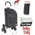 thumbnail image 4 of dbest products Stair Climber Trolley Dolly, Black Shopping Grocery Foldable Cart, 4 of 6