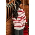 thumbnail image 2 of Women's White Western Geometric Patterned Crew Neck Loose Sweater - [ZhiHiMeRi] | (US 12-14)L, 2 of 12