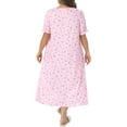 thumbnail image 4 of Agnes Orinda Women's Plus Size Nightgowns Sleepshirts Ruffle Trim Comfy Nightdress 4X Pink, 4 of 7
